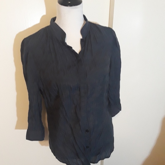 Club Monaco Tops - Club Monaco Black button up 3/4 sleeve t